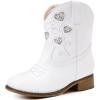 imageToddler Cowgirl Boots Girls Cowboy Boot Ankle Toddler Girl Boot Kids Boots Western Horse Riding Shoes Birthday PartyWhite
