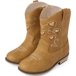 imageToddler Cowgirl Boots Girls Cowboy Boot Ankle Toddler Girl Boot Kids Boots Western Horse Riding Shoes Birthday PartyTan