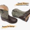 imageGirls Cowgirl Boots UnisexChild Mid Calf Glitter Toddler Cowboy Boot Little Big Kids Western Riding ShoesBrown Grey