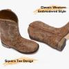 imageGirls Cowgirl Boots UnisexChild Mid Calf Glitter Toddler Cowboy Boot Little Big Kids Western Riding ShoesClassic Brown