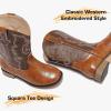 imageGirls Cowgirl Boots UnisexChild Mid Calf Glitter Toddler Cowboy Boot Little Big Kids Western Riding ShoesDark Brown