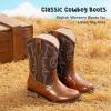 imageGirls Cowgirl Boots UnisexChild Mid Calf Glitter Toddler Cowboy Boot Little Big Kids Western Riding ShoesDark Brown
