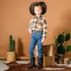 imageGirls Cowgirl Boots UnisexChild Mid Calf Glitter Toddler Cowboy Boot Little Big Kids Western Riding ShoesDark Brown Black