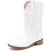 imageGirls Cowgirl Boots UnisexChild Mid Calf Glitter Toddler Cowboy Boot Little Big Kids Western Riding ShoesPure White