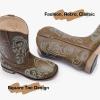 imageCowboy Boots for Girls Boys Kids Cowgirl Riding Boots Square Toe Western Embroidery MidCalf Birthday Party Toddler Big KidClassic Brown
