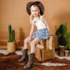 imageCowboy Boots for Girls Boys Kids Cowgirl Riding Boots Square Toe Western Embroidery MidCalf Birthday Party Toddler Big KidClassic Brown