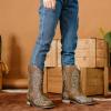 imageCowboy Boots for Girls Boys Kids Cowgirl Riding Boots Square Toe Western Embroidery MidCalf Birthday Party Toddler Big KidClassic Brown