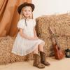 imageCowboy Boots for Girls Boys Kids Cowgirl Riding Boots Square Toe Western Embroidery MidCalf Birthday Party Toddler Big KidVintage Brown