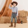 imageCowboy Boots for Girls Boys Kids Cowgirl Riding Boots Square Toe Western Embroidery MidCalf Birthday Party Toddler Big KidVintage Brown