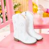 imageFloral Embroidered Girls Cowgirl Boots Western Cowboy Boots For Toddler To Big Kids Square Toe Mid Calf Side Zipper Horse Riding BirthdayPearl White