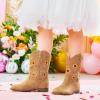 imageFloral Embroidered Girls Cowgirl Boots Western Cowboy Boots For Toddler To Big Kids Square Toe Mid Calf Side Zipper Horse Riding BirthdaySf Light Brown