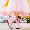 imageGirls Cowboy Boots Classic Western Floral Embroidery Sparkly Rhinestone Little Big Kids Cowgirl Boots Side Zipper Mid Calf Square Toe Toddler Girls Boot Riding Concert Party Wedding HalloweenLight Pink