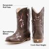 imageGirls Cowgirl Boot Glitter Kids Cowboy Boots Western BoysCowboy Mid Calf Square Toe Toddler Little KidBig Kid Party Birthday Riding ShoesDark Brown Pink