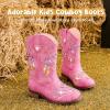 imageGirls Cowgirl Boot Glitter Kids Cowboy Boots Western BoysCowboy Mid Calf Square Toe Toddler Little KidBig Kid Party Birthday Riding ShoesPink Rainbow