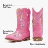 imageGirls Cowgirl Boot Glitter Kids Cowboy Boots Western BoysCowboy Mid Calf Square Toe Toddler Little KidBig Kid Party Birthday Riding ShoesPink Rainbow