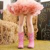 imageGirls Cowgirl Boot Glitter Kids Cowboy Boots Western BoysCowboy Mid Calf Square Toe Toddler Little KidBig Kid Party Birthday Riding ShoesPink Rainbow