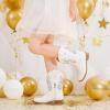 imageGirls Cowgirl Boot Glitter Kids Cowboy Boots Western BoysCowboy Mid Calf Square Toe Toddler Little KidBig Kid Party Birthday Riding ShoesWhite