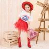 imageSparkly Rhinestone Cowgirl Boots Toddler to Big Kids Mid Calf Zipper Low Heel Pointed Toes Party Birthday Dress UpRed