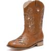 imageGirls Cowgirl Boot Glitter Kids Cowboy Boots Western BoysCowboy Mid Calf Square Toe Toddler Little KidBig Kid Party Birthday Riding ShoesBrown