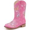 imageGirls Cowgirl Boot Glitter Kids Cowboy Boots Western BoysCowboy Mid Calf Square Toe Toddler Little KidBig Kid Party Birthday Riding ShoesPink Rainbow