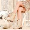 image:imageCowgirl Boots for Girls Rhinestone Cowboy Boot Ankle Booties Sparkly Dress Toddler Little Girl Big Kids Party BirthdayChampagne