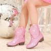 image:imageCowgirl Boots for Girls Rhinestone Cowboy Boot Ankle Booties Sparkly Dress Toddler Little Girl Big Kids Party BirthdayPink