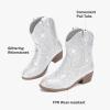 image:imageCowgirl Boots for Girls Rhinestone Cowboy Boot Ankle Booties Sparkly Dress Toddler Little Girl Big Kids Party BirthdaySilver