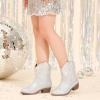 image:imageCowgirl Boots for Girls Rhinestone Cowboy Boot Ankle Booties Sparkly Dress Toddler Little Girl Big Kids Party BirthdaySilver