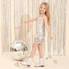 image:imageCowgirl Boots for Girls Rhinestone Cowboy Boot Ankle Booties Sparkly Dress Toddler Little Girl Big Kids Party BirthdaySilver