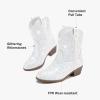 image:imageCowgirl Boots for Girls Rhinestone Cowboy Boot Ankle Booties Sparkly Dress Toddler Little Girl Big Kids Party BirthdayWhite