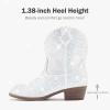 image:imageCowgirl Boots for Girls Rhinestone Cowboy Boot Ankle Booties Sparkly Dress Toddler Little Girl Big Kids Party BirthdayWhite