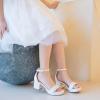 image:imageGirls High Heels Girls Dress Shoes Flower Girl Wedding Party Pageant Prom Formal Dress Sandals Open Toe Ankle Strap Platform Little Big Kids High Heels Chunky PumpsWhite Pu