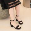 image:imageGirls High Heels Girls Dress Shoes Flower Girl Wedding Party Pageant Prom Formal Dress Sandals Open Toe Ankle Strap Platform Little Big Kids High Heels Chunky PumpsBlack Suede