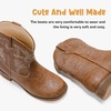 image:imageMotasha Toddler Girls Cowgirl Boots Glitter Toddler Cowboy Boot Ankle Girls Boots Little Kids Horse Riding Shoes Party BirthdayBrown