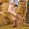 image:imageMotasha Toddler Girls Cowgirl Boots Glitter Toddler Cowboy Boot Ankle Girls Boots Little Kids Horse Riding Shoes Party BirthdayBrown