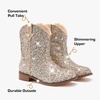 image:imageMotasha Toddler Girls Cowgirl Boots Glitter Toddler Cowboy Boot Ankle Girls Boots Little Kids Horse Riding Shoes Party BirthdayGold Glitter