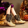 image:imageMotasha Toddler Girls Cowgirl Boots Glitter Toddler Cowboy Boot Ankle Girls Boots Little Kids Horse Riding Shoes Party BirthdayGold Sequins