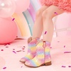 image:imageMotasha Toddler Girls Cowgirl Boots Glitter Toddler Cowboy Boot Ankle Girls Boots Little Kids Horse Riding Shoes Party BirthdayMulticolor