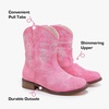 image:imageMotasha Toddler Girls Cowgirl Boots Glitter Toddler Cowboy Boot Ankle Girls Boots Little Kids Horse Riding Shoes Party BirthdayPink
