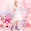 image:imageMotasha Toddler Girls Cowgirl Boots Glitter Toddler Cowboy Boot Ankle Girls Boots Little Kids Horse Riding Shoes Party BirthdayPurple Glitter