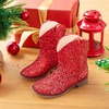 image:imageMotasha Toddler Girls Cowgirl Boots Glitter Toddler Cowboy Boot Ankle Girls Boots Little Kids Horse Riding Shoes Party BirthdayRed Shiny