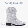 image:imageMotasha Toddler Girls Cowgirl Boots Glitter Toddler Cowboy Boot Ankle Girls Boots Little Kids Horse Riding Shoes Party BirthdaySilver Glitter