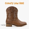 image:imageToddler Girls Cowgirl Boots Glitter Toddler Cowboy Boot Ankle Girls Boots Little Kids Horse Riding Shoes Party BirthdayBrown