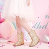 image:imageToddler Girls Cowgirl Boots Glitter Toddler Cowboy Boot Ankle Girls Boots Little Kids Horse Riding Shoes Party BirthdayGold Shiny