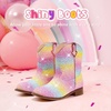 image:imageToddler Girls Cowgirl Boots Glitter Toddler Cowboy Boot Ankle Girls Boots Little Kids Horse Riding Shoes Party BirthdayMulticolor