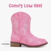 image:imageToddler Girls Cowgirl Boots Glitter Toddler Cowboy Boot Ankle Girls Boots Little Kids Horse Riding Shoes Party BirthdayPink