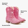 image:imageToddler Girls Cowgirl Boots Glitter Toddler Cowboy Boot Ankle Girls Boots Little Kids Horse Riding Shoes Party BirthdayPink Glitter