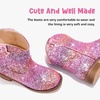 image:imageToddler Girls Cowgirl Boots Glitter Toddler Cowboy Boot Ankle Girls Boots Little Kids Horse Riding Shoes Party BirthdayRainbow Glitter