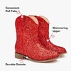 image:imageToddler Girls Cowgirl Boots Glitter Toddler Cowboy Boot Ankle Girls Boots Little Kids Horse Riding Shoes Party BirthdayRed Shiny