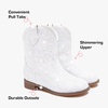 image:imageToddler Girls Cowgirl Boots Glitter Toddler Cowboy Boot Ankle Girls Boots Little Kids Horse Riding Shoes Party BirthdayWhite Pure